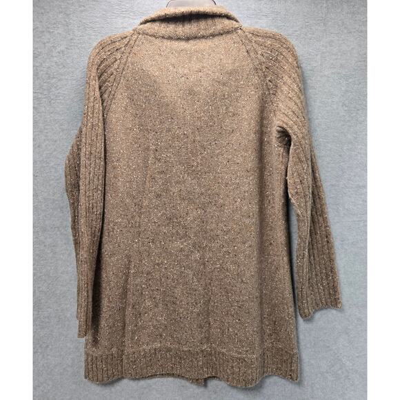 Eileen Fisher Lambswool Rabbit Hair Silk Button Front Ribbed Jacket Size PS - Picture 2 of 6